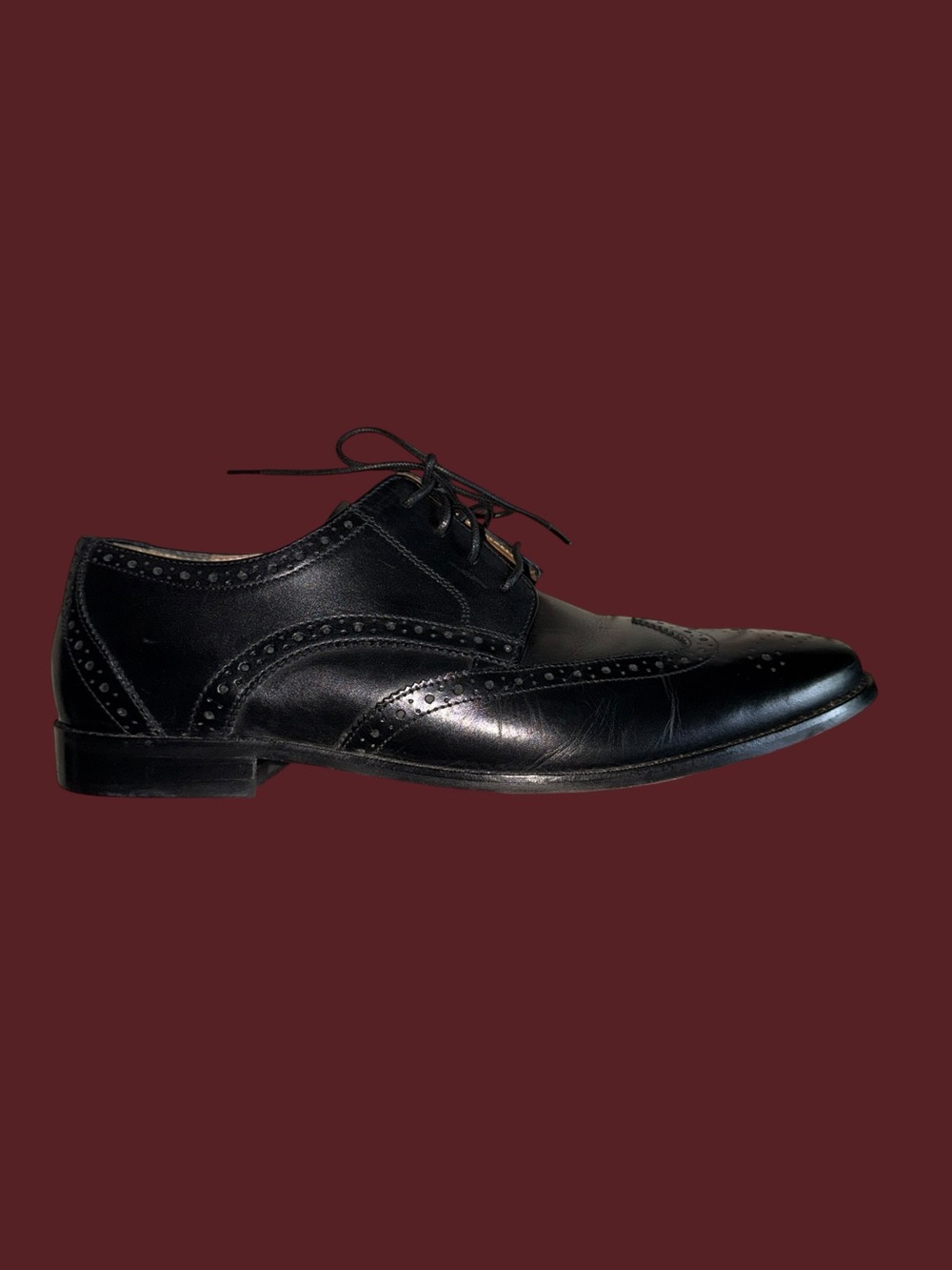 Florsheim Men's Black Leather Wingtip Oxford Dress Shoes 13D Dapper Gentlemen